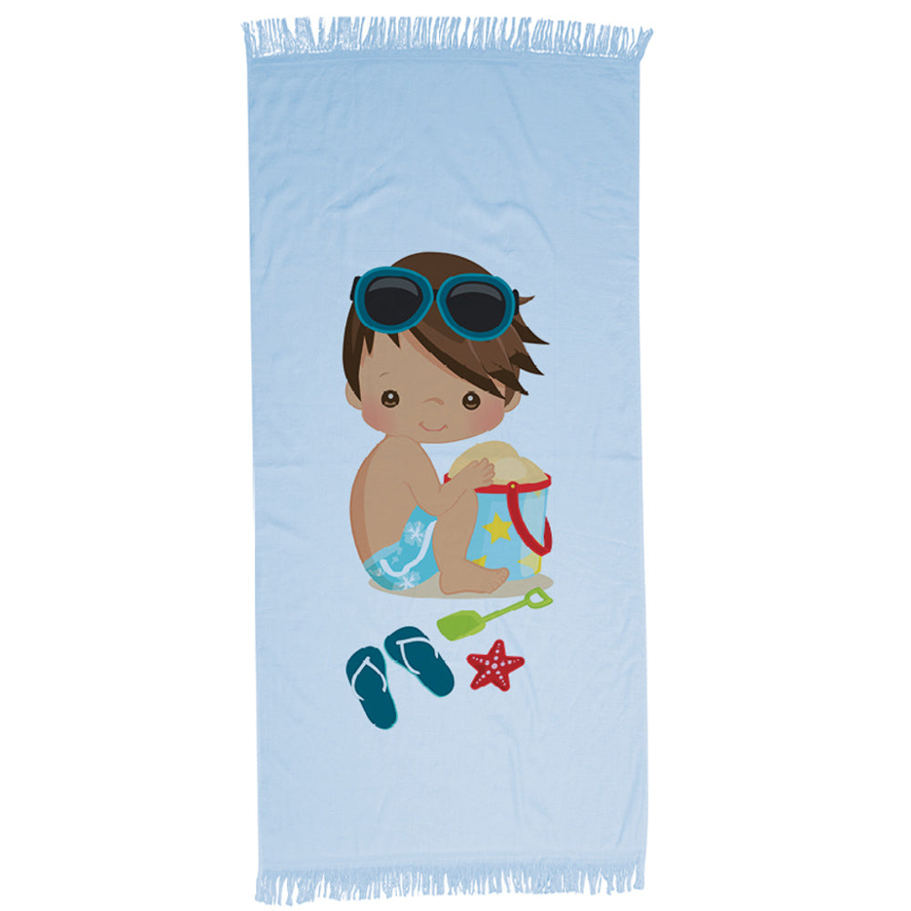 Πετσέτα Παρεό Beach Boy 70 x 140 cm Σιέλ από την εταιρεία Borea Home Textiles