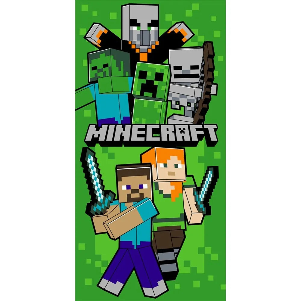 Πετσέτα Θαλάσσης Microfiber Minecraft Green από την εταιρεία Borea Home Textiles