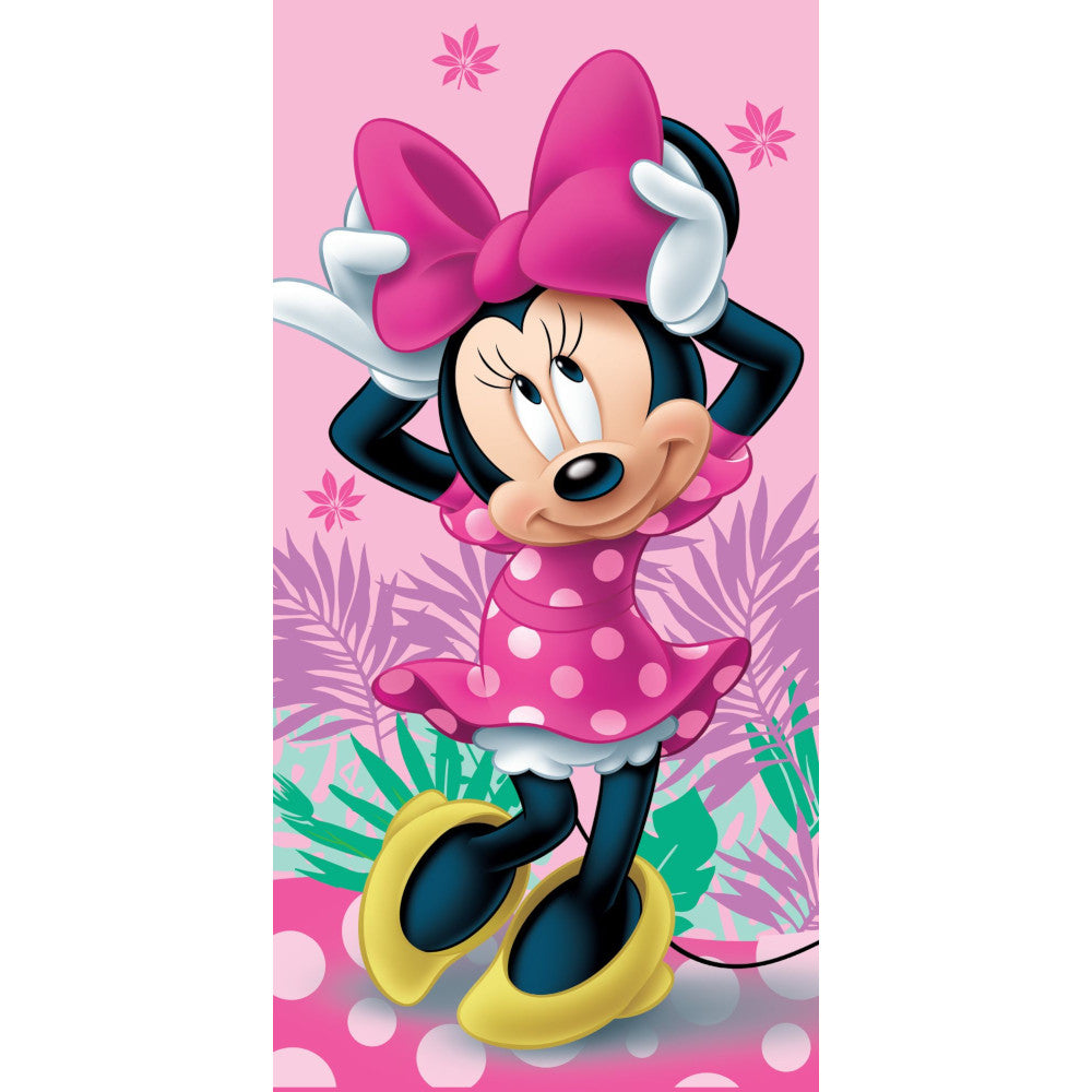 Πετσέτα Θαλάσσης Βαμβακερή Βελούδινη Minnie Bow 320gsm από την εταιρεία Borea Home Textiles
