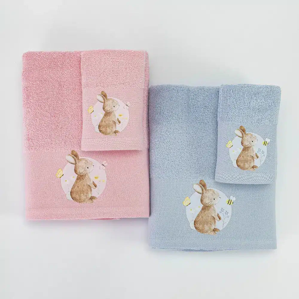 Πετσέτες Σετ 2ΤΜΧ Blush Σιέλ από την εταιρεία Borea Home Textiles