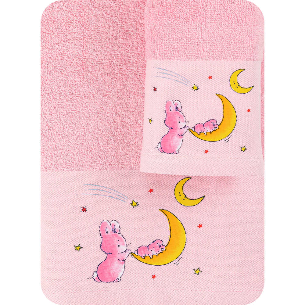 Πετσέτες Σετ 2ΤΜΧ Bunny Ροζ από την εταιρεία Borea Home Textiles