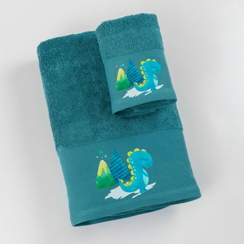 Πετσέτες Σετ 2ΤΜΧ Δεινόσαυρος από την εταιρεία Borea Home Textiles