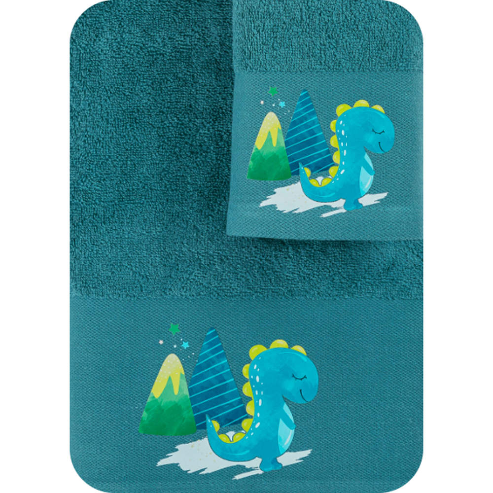 Πετσέτες Σετ 2ΤΜΧ Δεινόσαυρος από την εταιρεία Borea Home Textiles