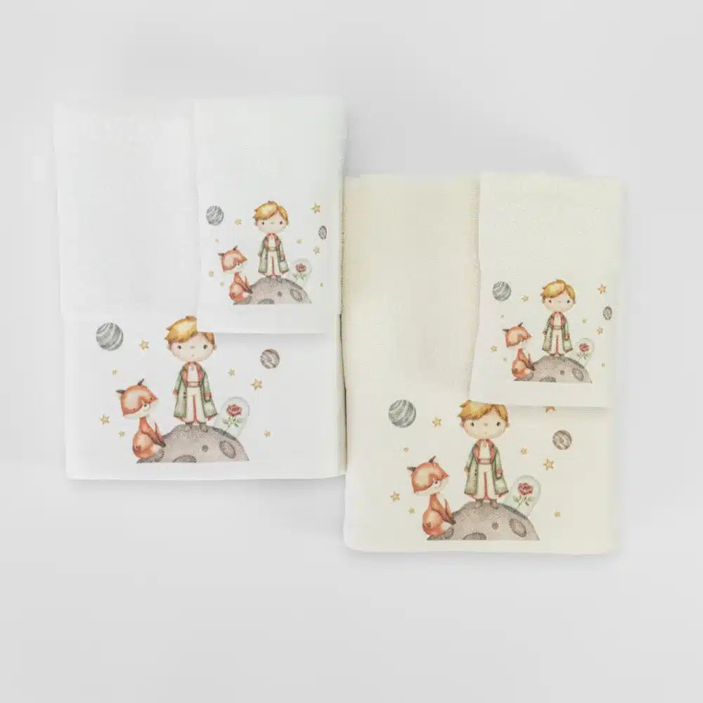 Πετσέτες Σετ 2ΤΜΧ Little Prince Λευκό από την εταιρεία Borea Home Textiles