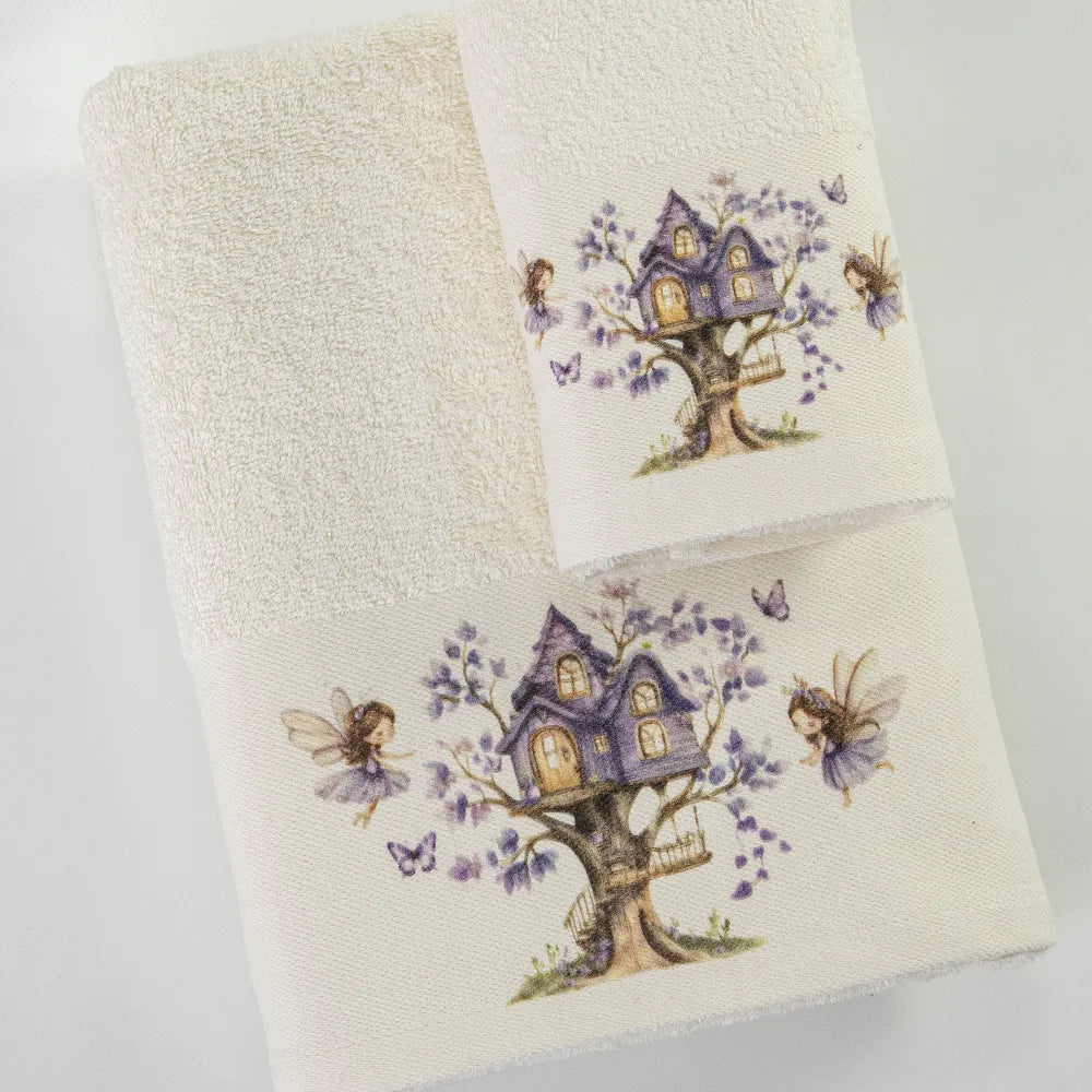 Πετσέτες Σετ 2ΤΜΧ Magic Garden Εκρού από την εταιρεία Borea Home Textiles