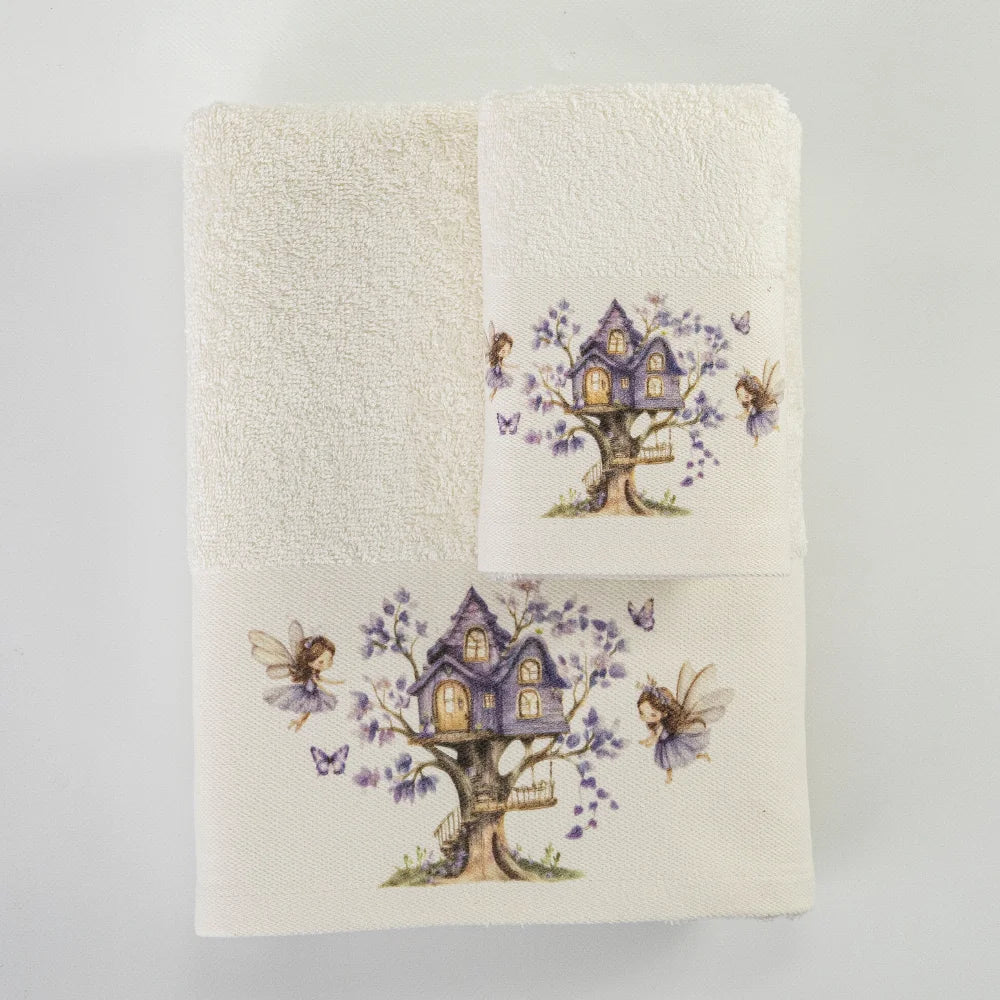 Πετσέτες Σετ 2ΤΜΧ Magic Garden Εκρού από την εταιρεία Borea Home Textiles