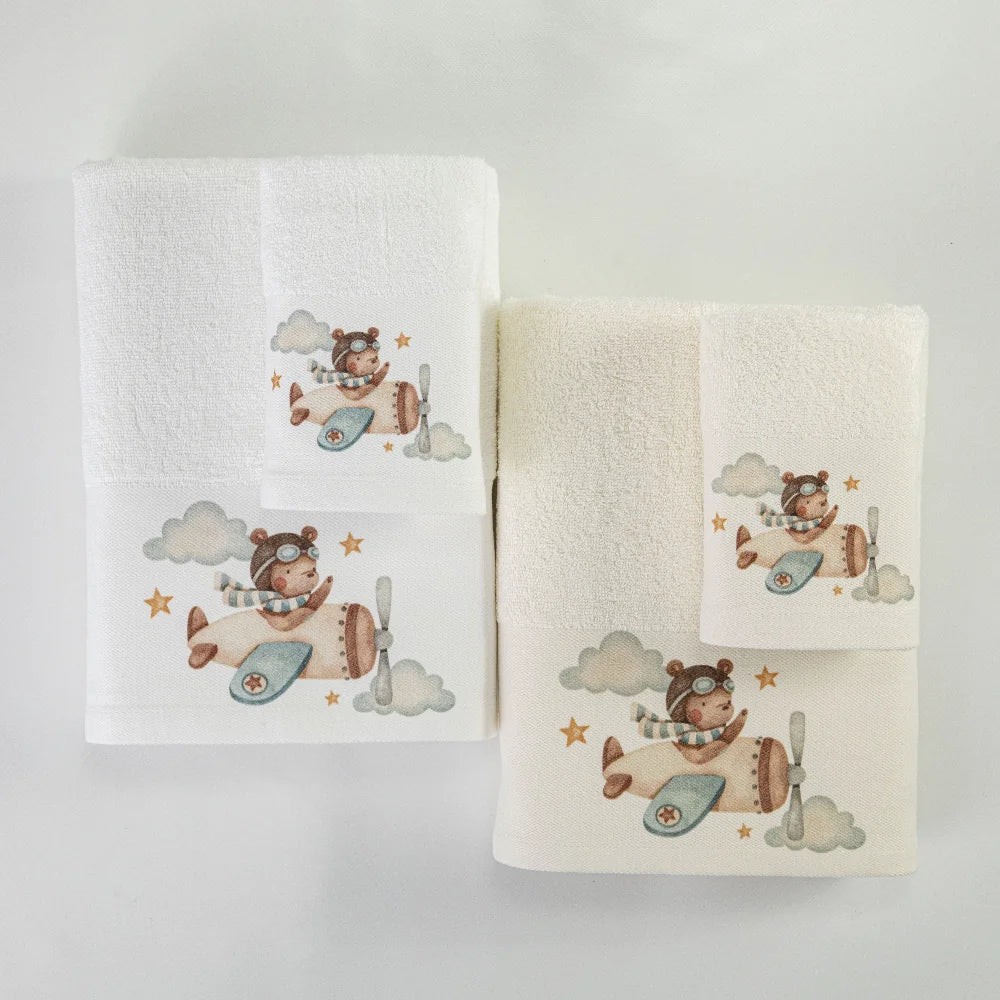 Πετσέτες Σετ 2ΤΜΧ Pilot Εκρού από την εταιρεία Borea Home Textiles