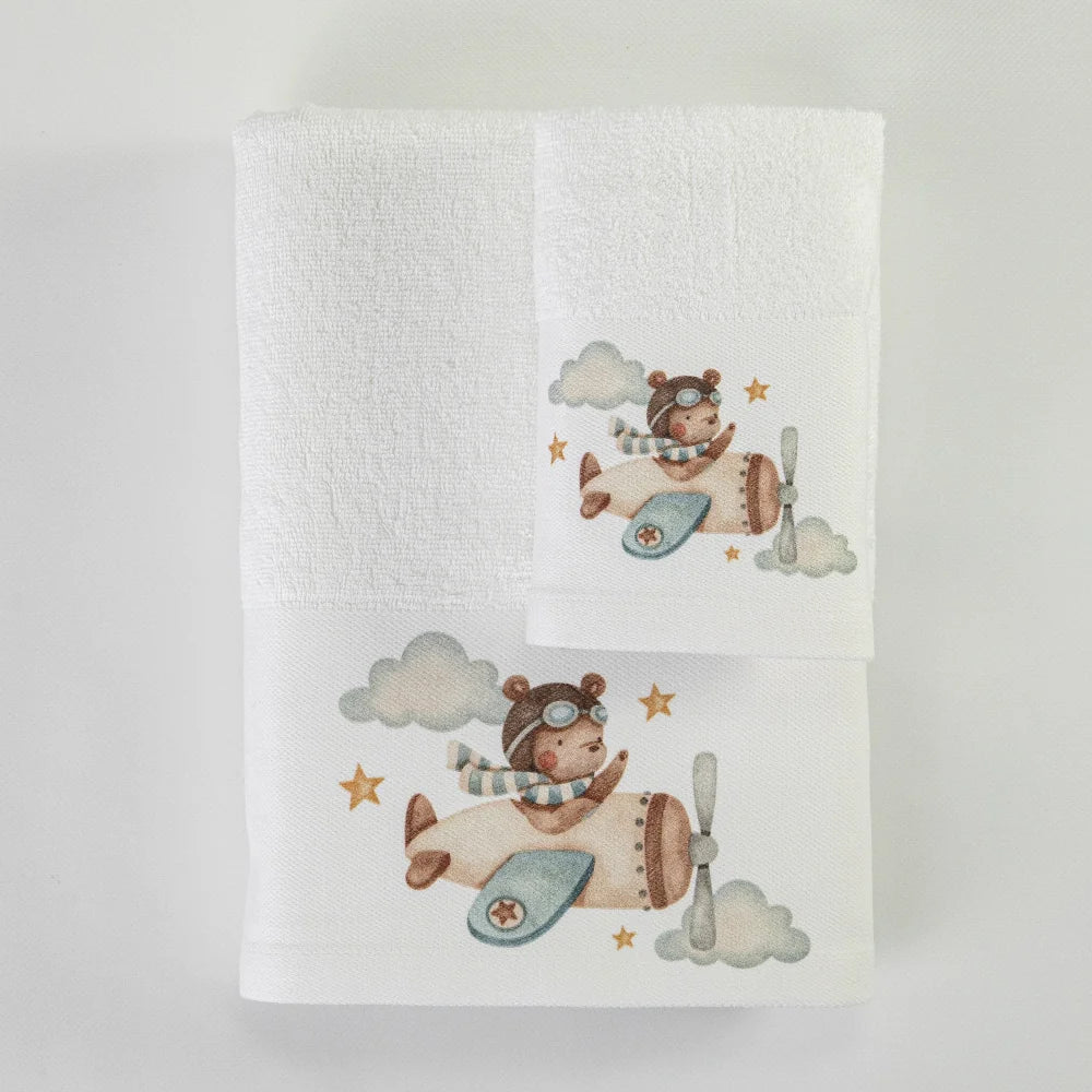 Πετσέτες Σετ 2ΤΜΧ Pilot Λευκό από την εταιρεία Borea Home Textiles