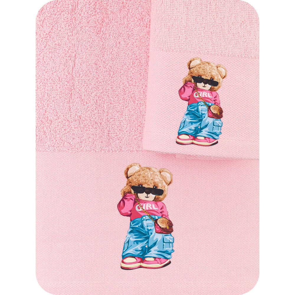 Πετσέτες Σετ 2ΤΜΧ Teddy Girl από την εταιρεία Borea Home Textiles