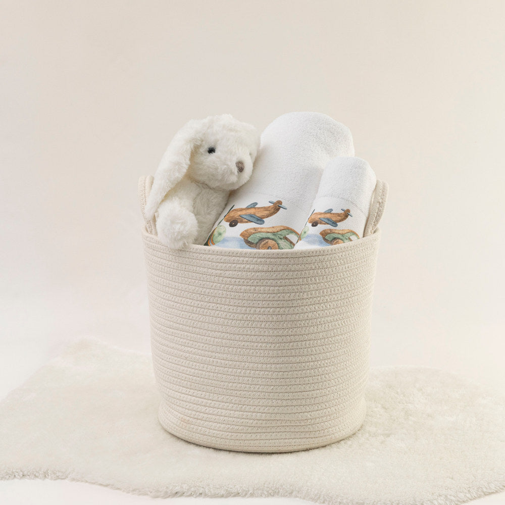 Πετσέτες Σετ 2ΤΜΧ Toys Λευκό από την εταιρεία Borea Home Textiles