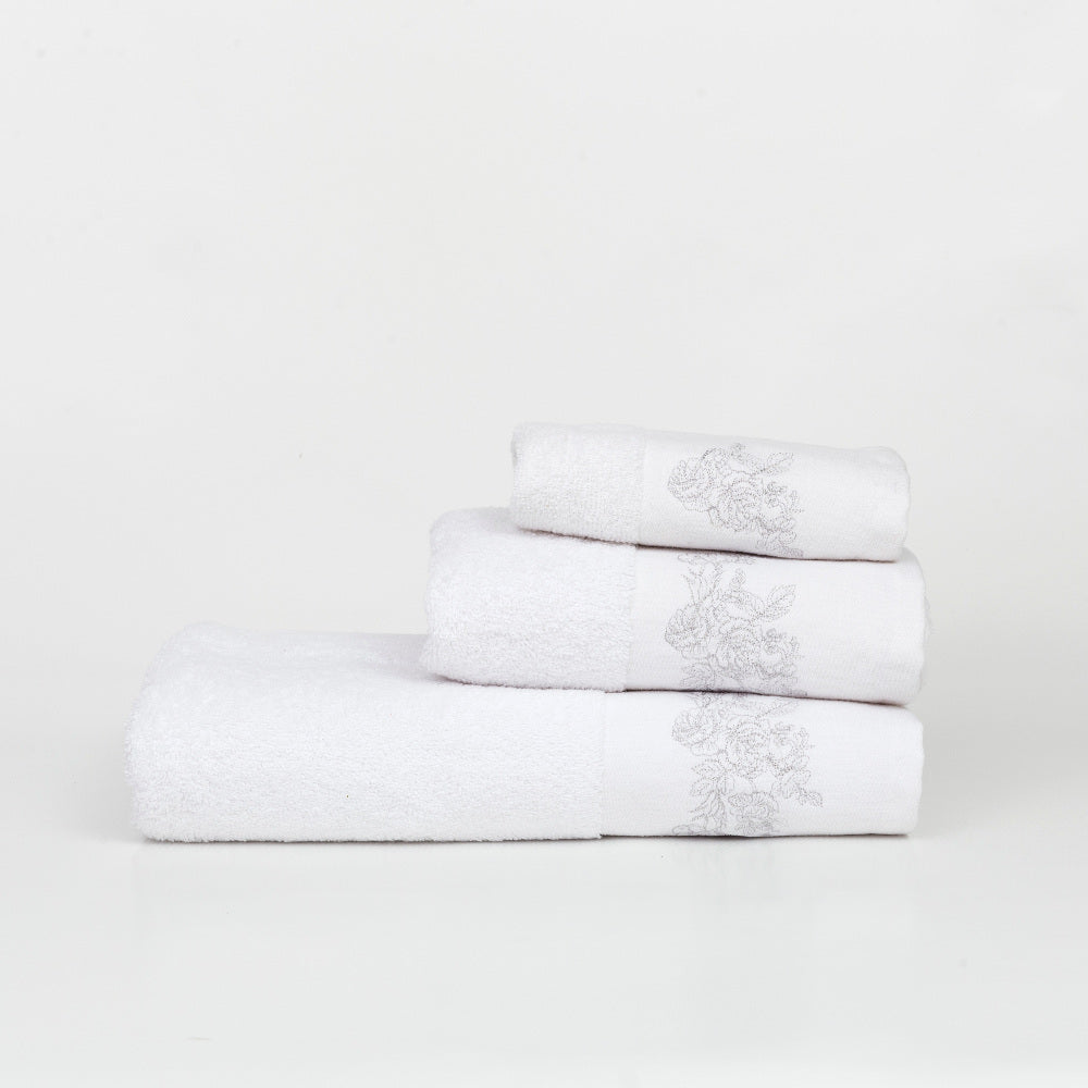 Πετσέτες Σετ 2ΤΜΧ Τριαντάφυλλο από την εταιρεία Borea Home Textiles