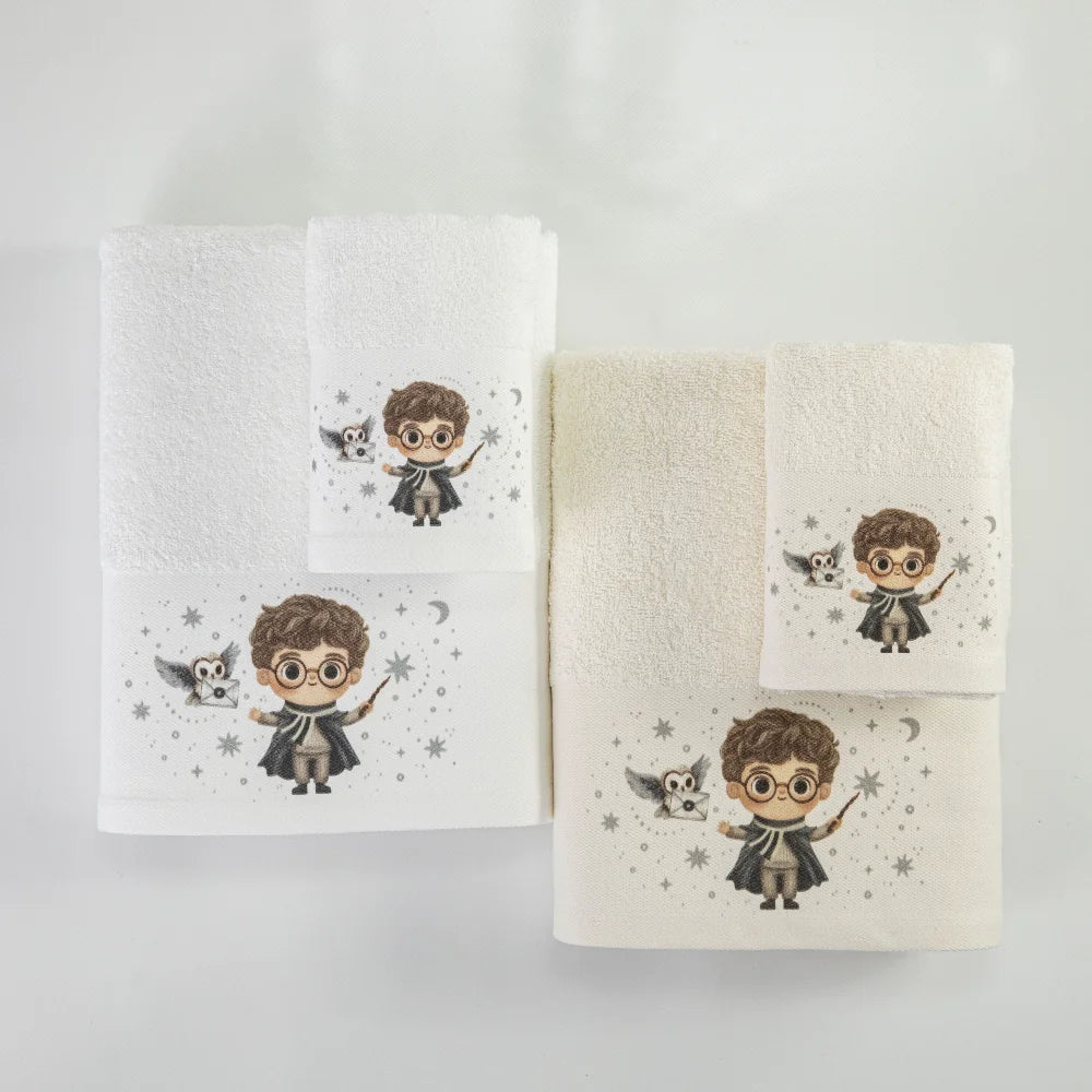 Πετσέτες Σετ 2ΤΜΧ Wizard Εκρού από την εταιρεία Borea Home Textiles