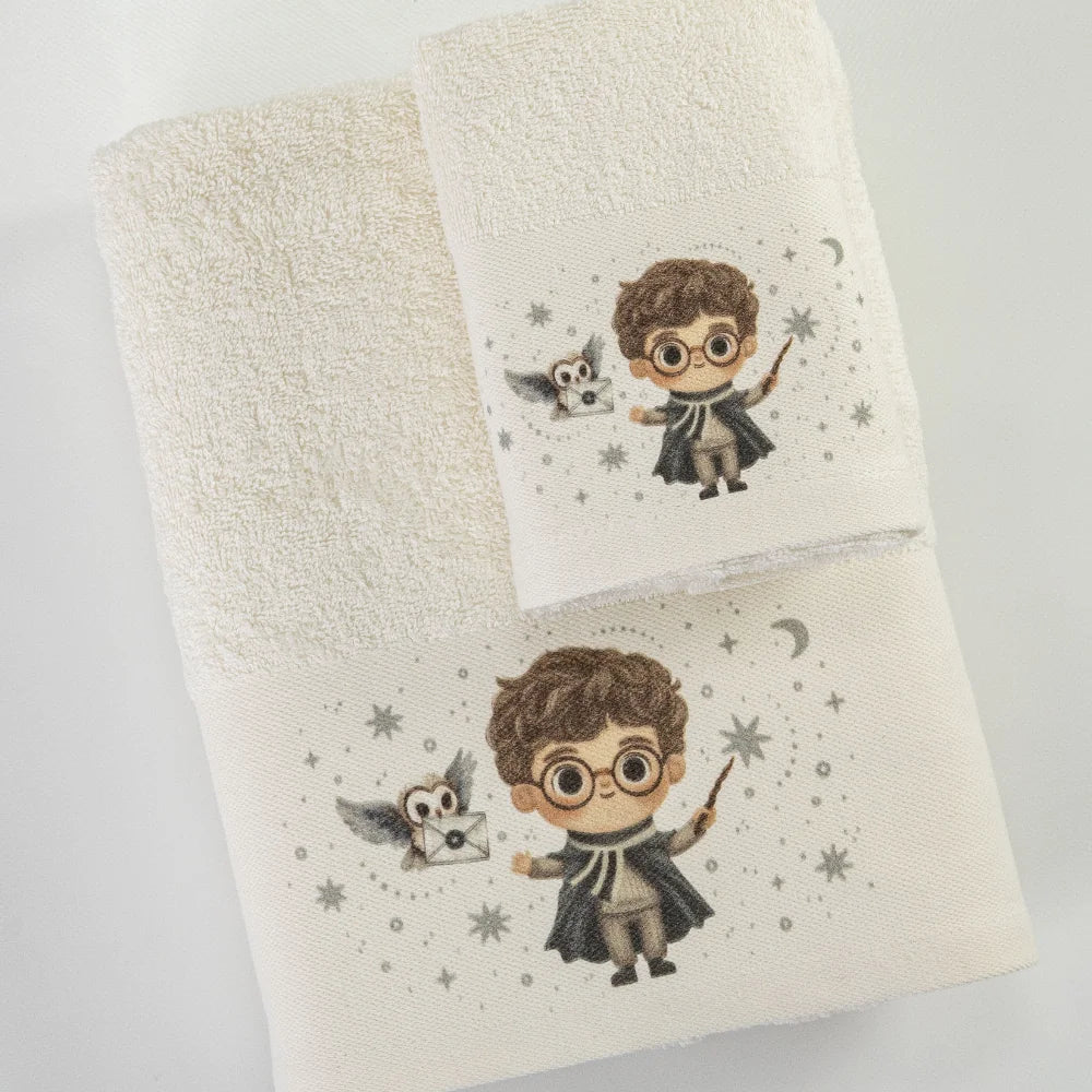 Πετσέτες Σετ 2ΤΜΧ Wizard Εκρού από την εταιρεία Borea Home Textiles