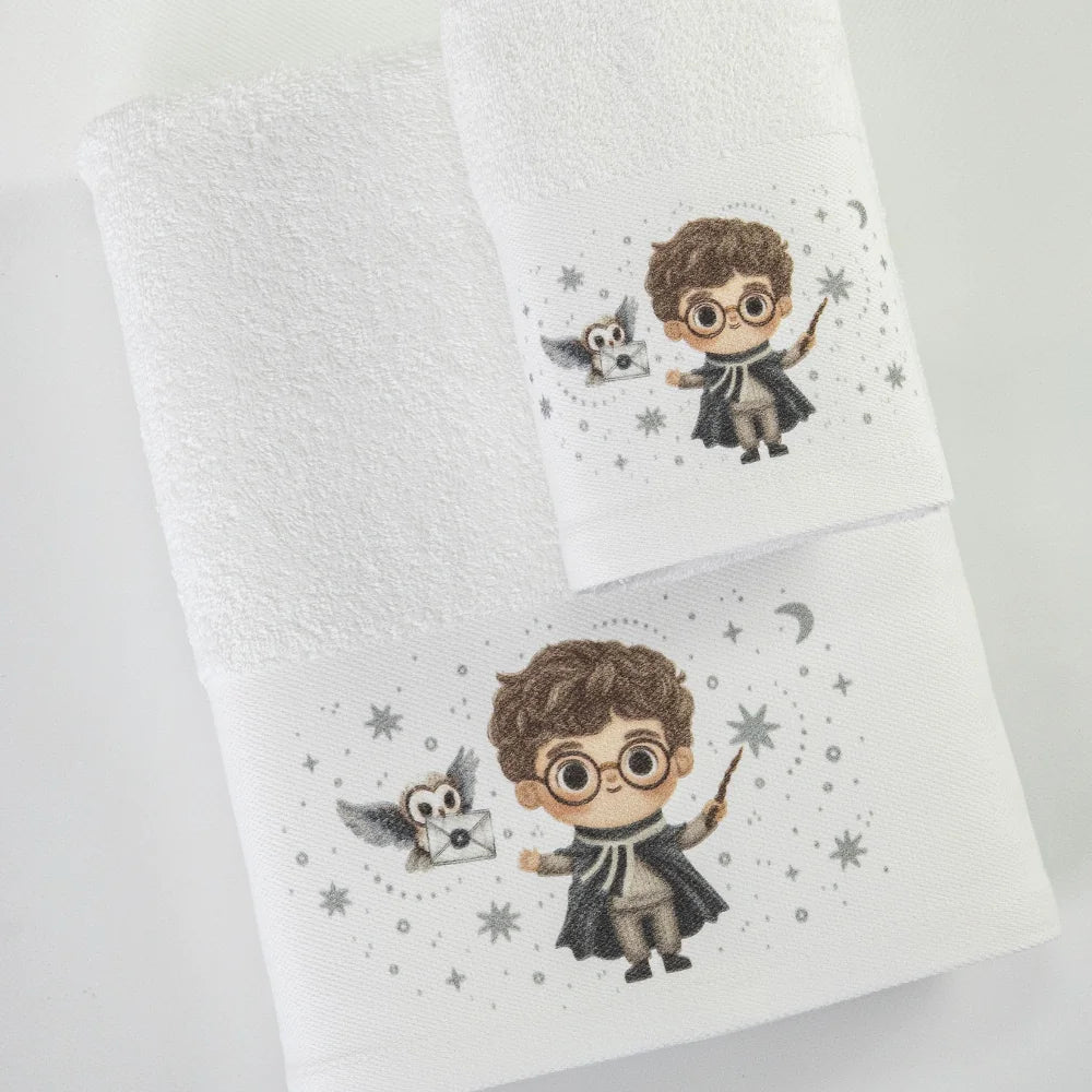 Πετσέτες Σετ 2ΤΜΧ Wizard Λευκό από την εταιρεία Borea Home Textiles