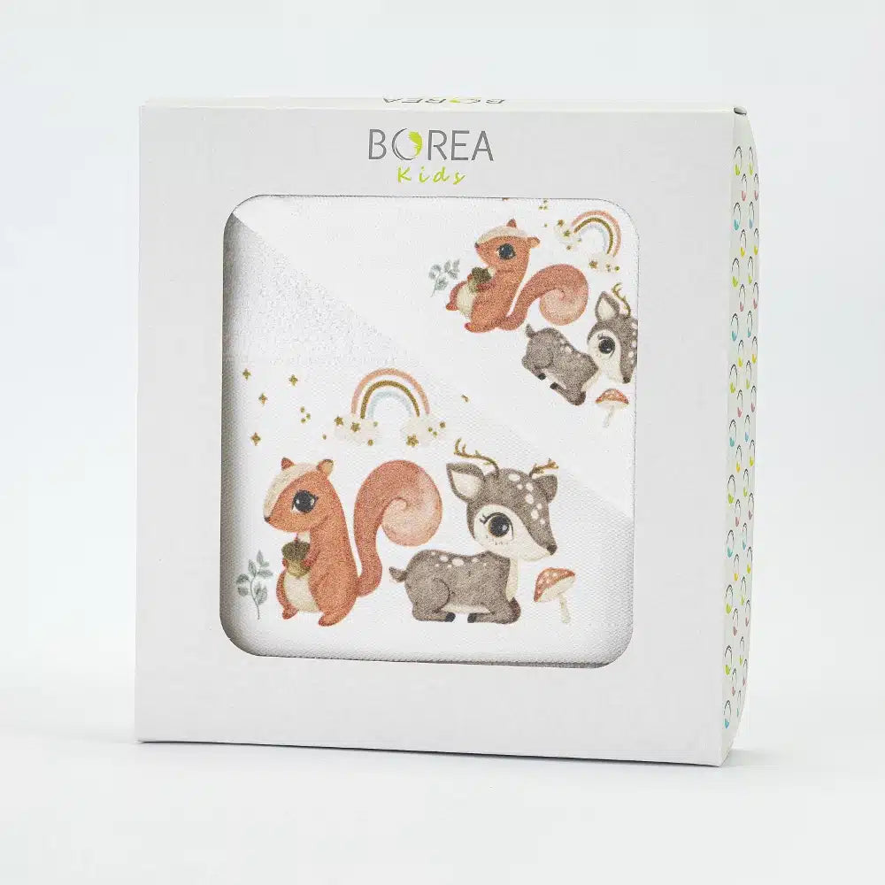 Πετσέτες Σετ 2ΤΜΧ Woodland Λευκό από την εταιρεία Borea Home Textiles