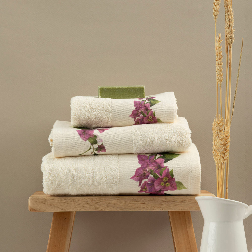 Πετσέτες Σετ 3ΤΜΧ Bougainvillea από την εταιρεία Borea Home Textiles