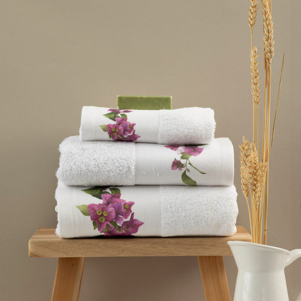 Πετσέτες Σετ 3ΤΜΧ Bougainvillea από την εταιρεία Borea Home Textiles