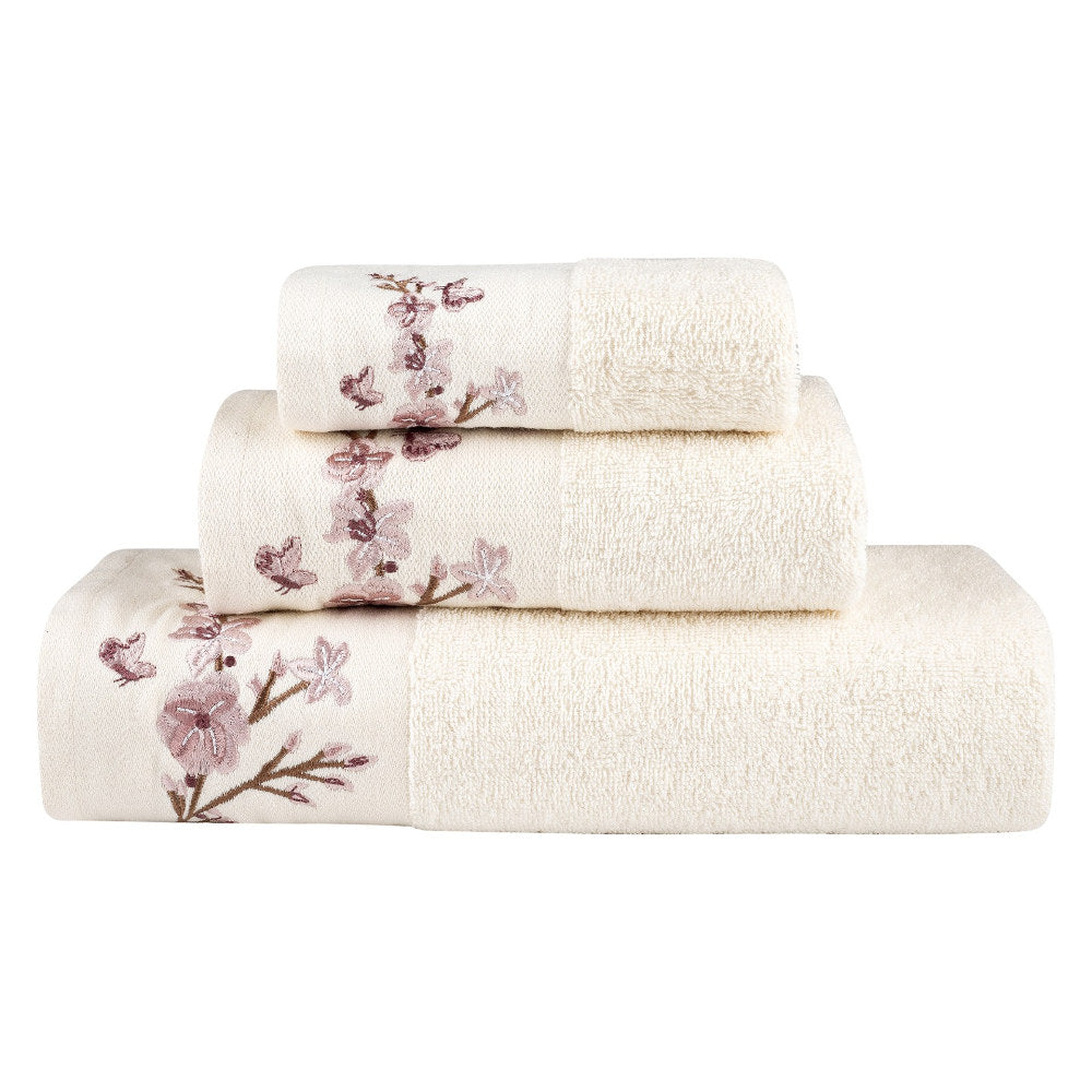 Πετσέτες Σετ 3ΤΜΧ Cherry Blossom από την εταιρεία Borea Home Textiles