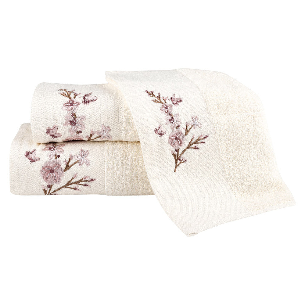 Πετσέτες Σετ 3ΤΜΧ Cherry Blossom από την εταιρεία Borea Home Textiles