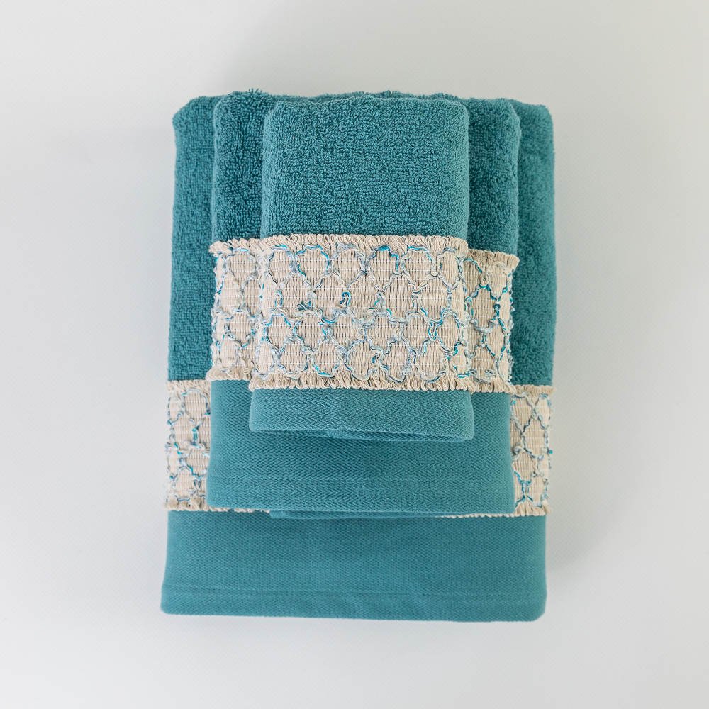 Πετσέτες Σετ 3ΤΜΧ Dahlia από την εταιρεία Borea Home Textiles