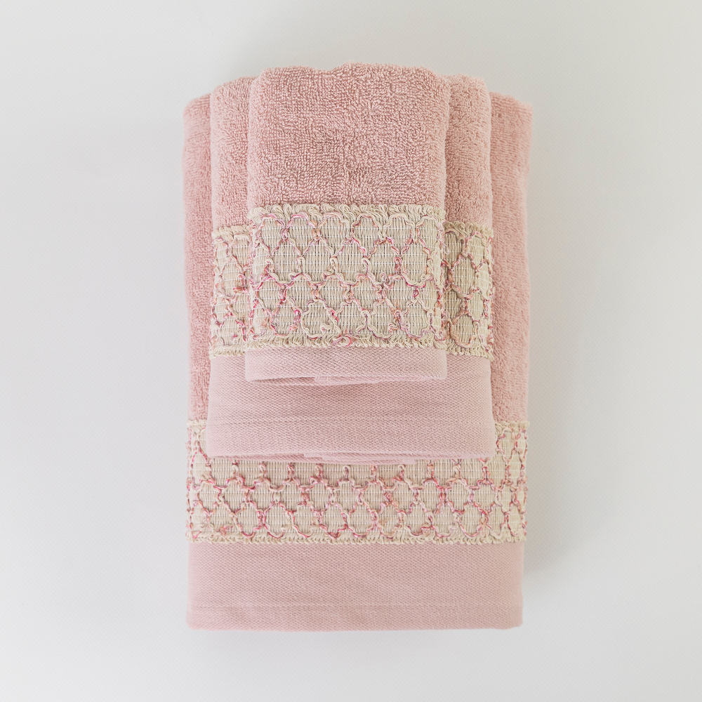 Πετσέτες Σετ 3ΤΜΧ Dahlia από την εταιρεία Borea Home Textiles