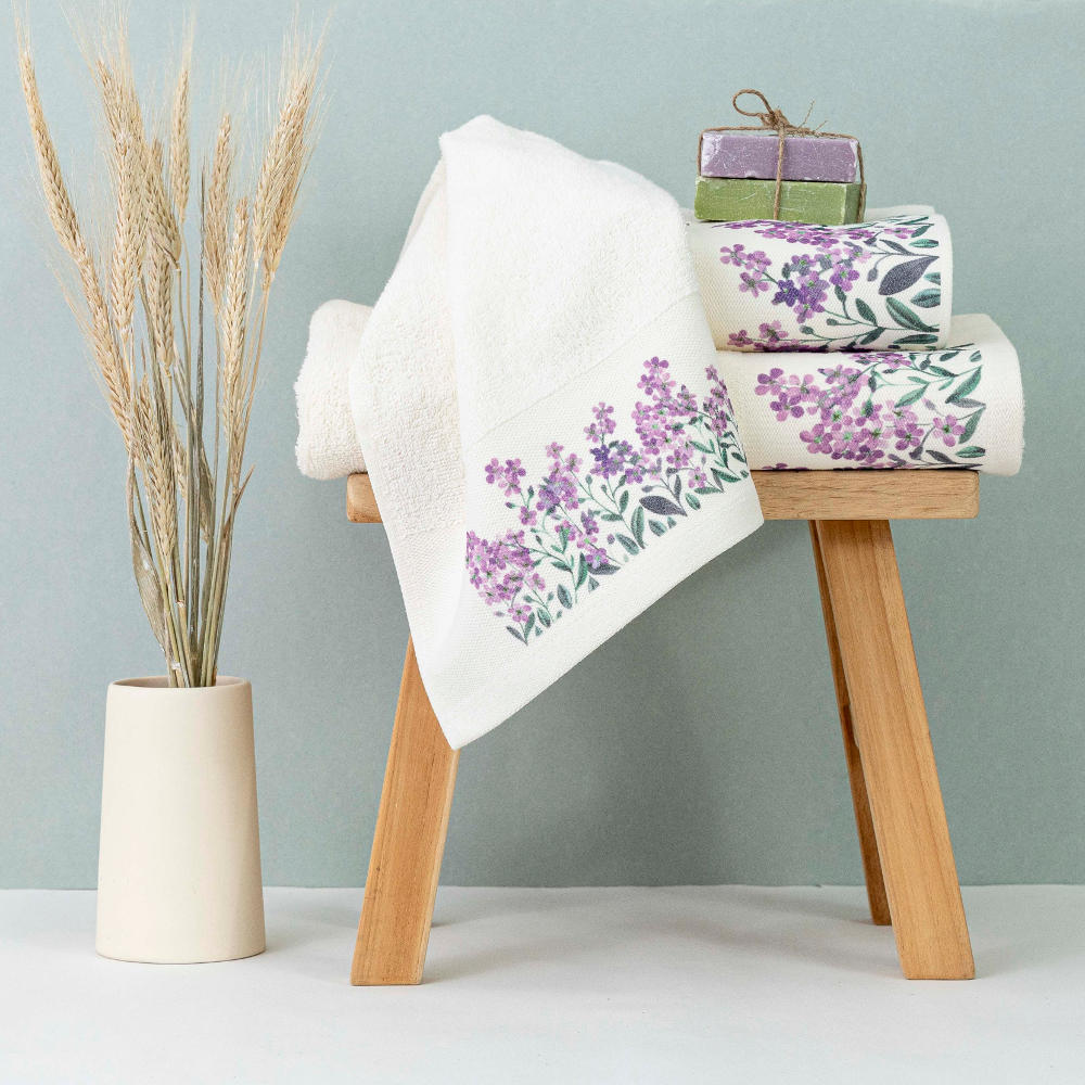 Πετσέτες Σετ 2ΤΜΧ Forget me Not από την εταιρεία Borea Home Textiles