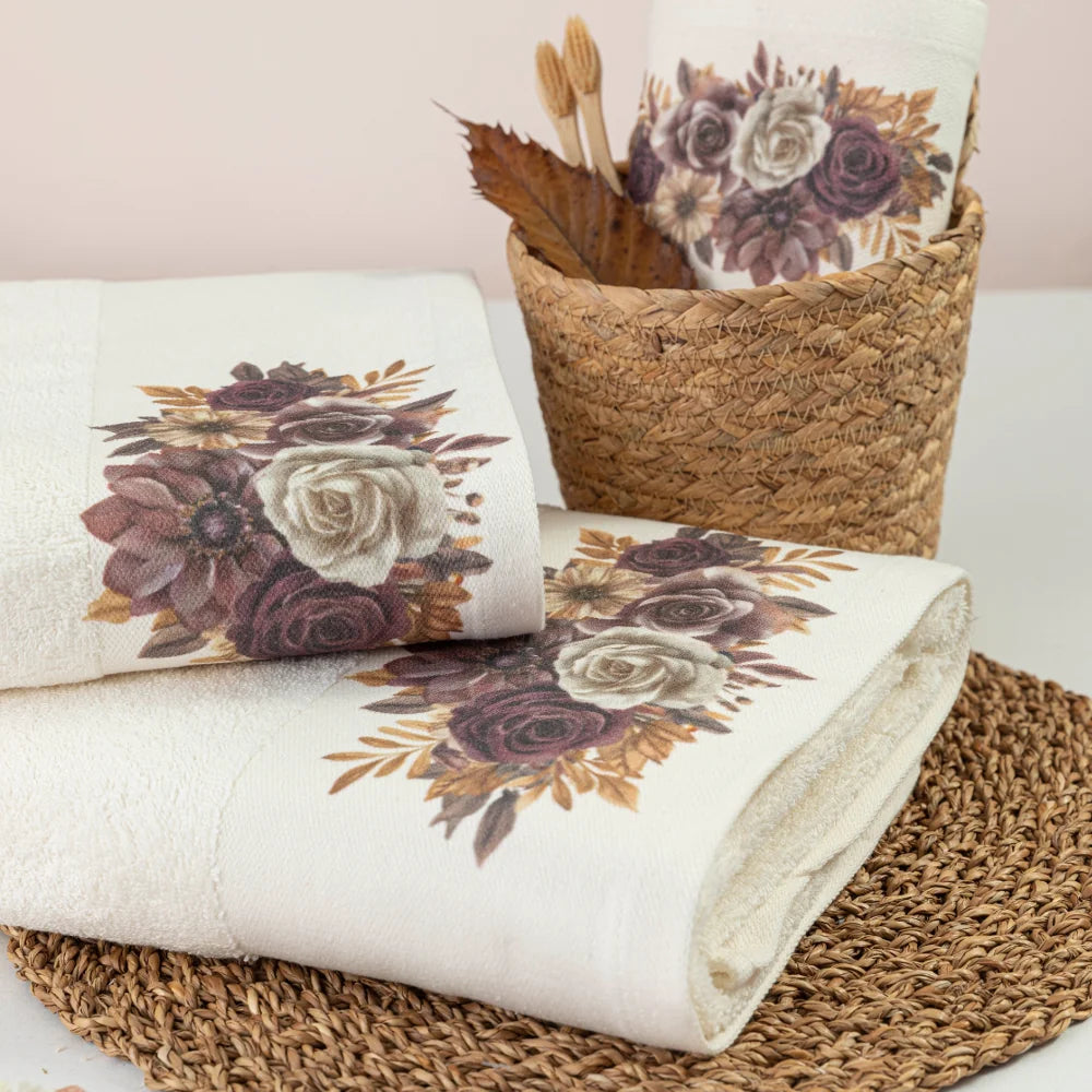 Πετσέτες Σετ 3ΤΜΧ Gerbera από την εταιρεία Borea Home Textiles