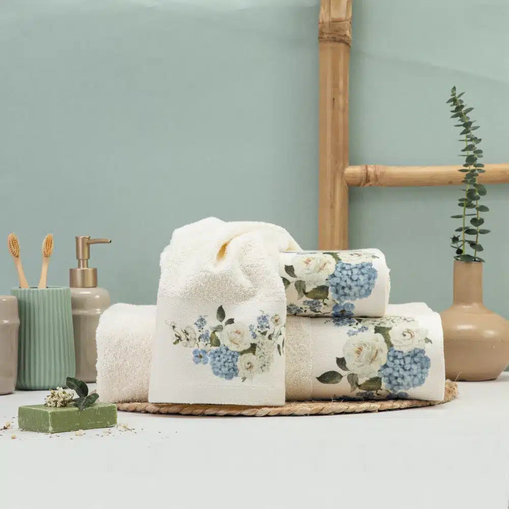 Πετσέτες Σετ 2ΤΜΧ Hortensia από την εταιρεία Borea Home Textiles