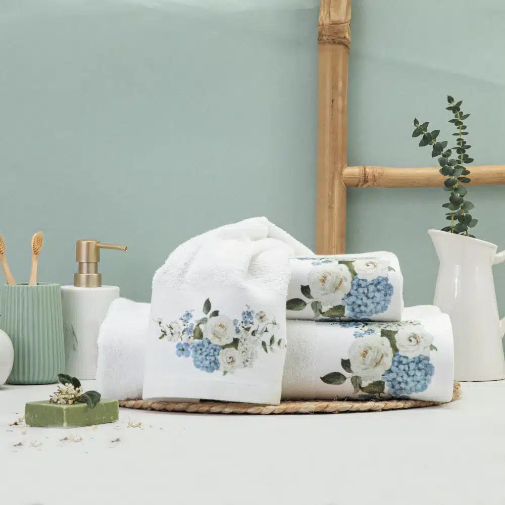 Πετσέτες Σετ 3ΤΜΧ Hortensia από την εταιρεία Borea Home Textiles