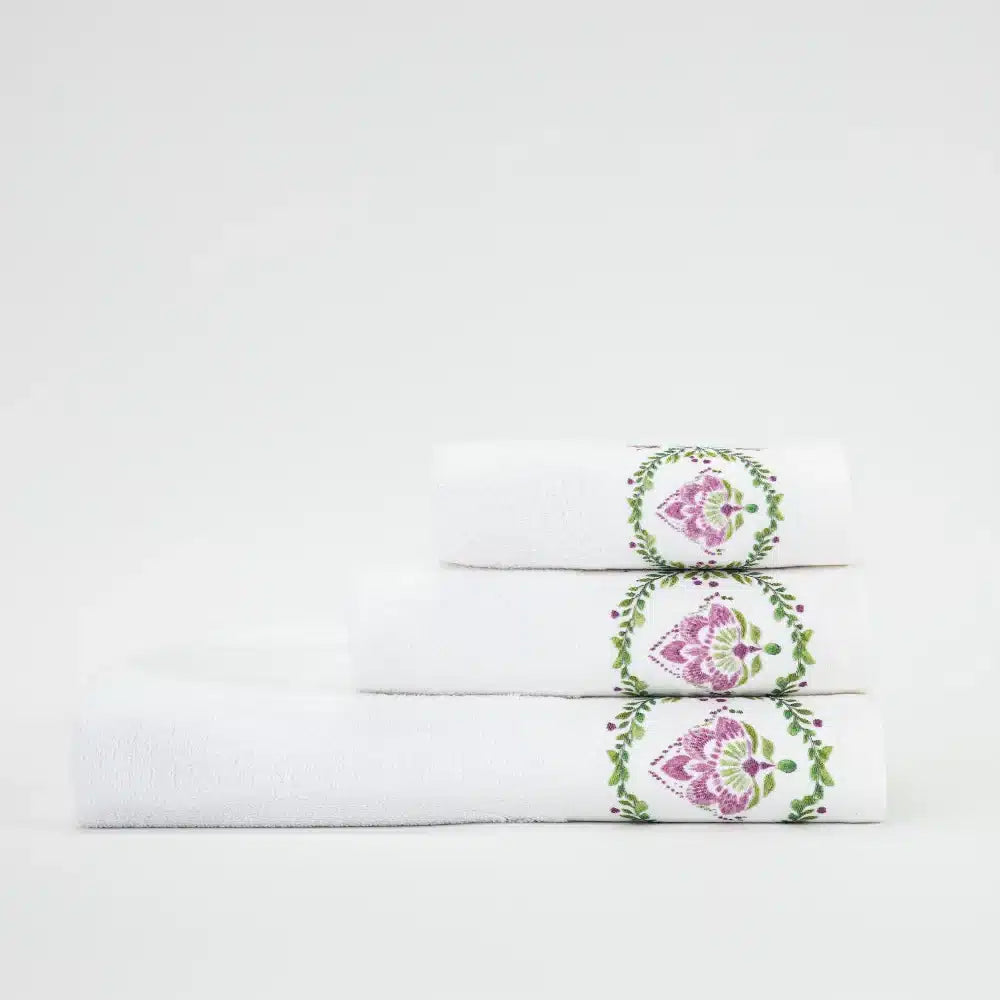 Πετσέτες Σετ 3ΤΜΧ Lotus από την εταιρεία Borea Home Textiles