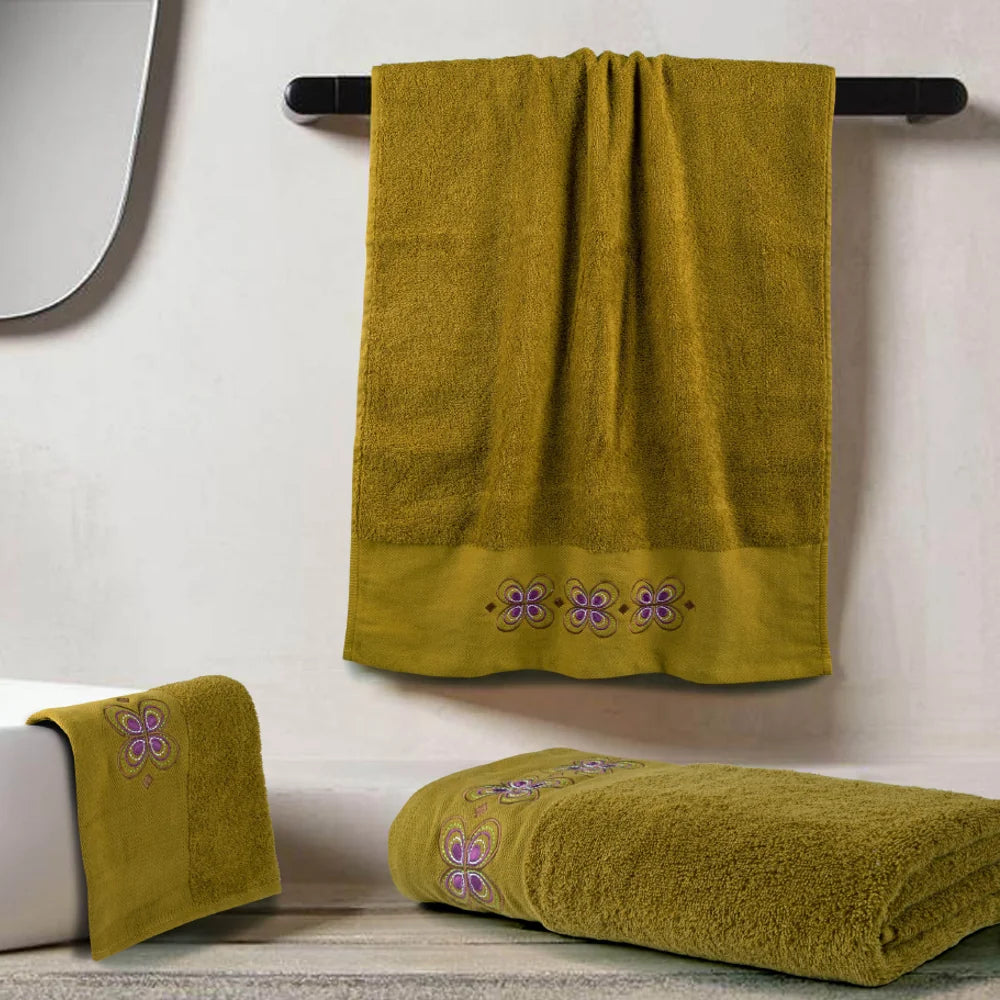 Πετσέτες Σετ 3ΤΜΧ Petalouda από την εταιρεία Borea Home Textiles