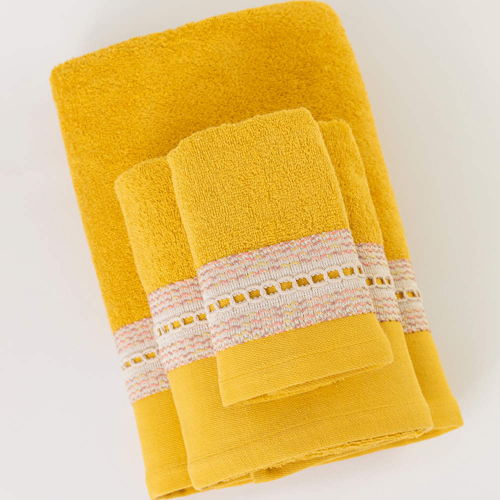 Πετσέτες Σετ 3ΤΜΧ Waves από την εταιρεία Borea Home Textiles