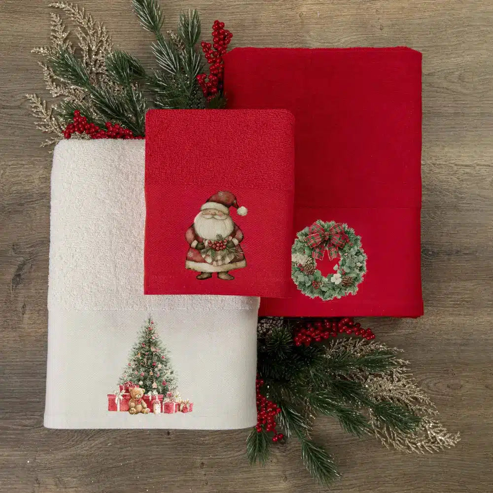 Πετσέτες Χριστουγεννιάτικες Σετ 2ΤΜΧ MerryBow