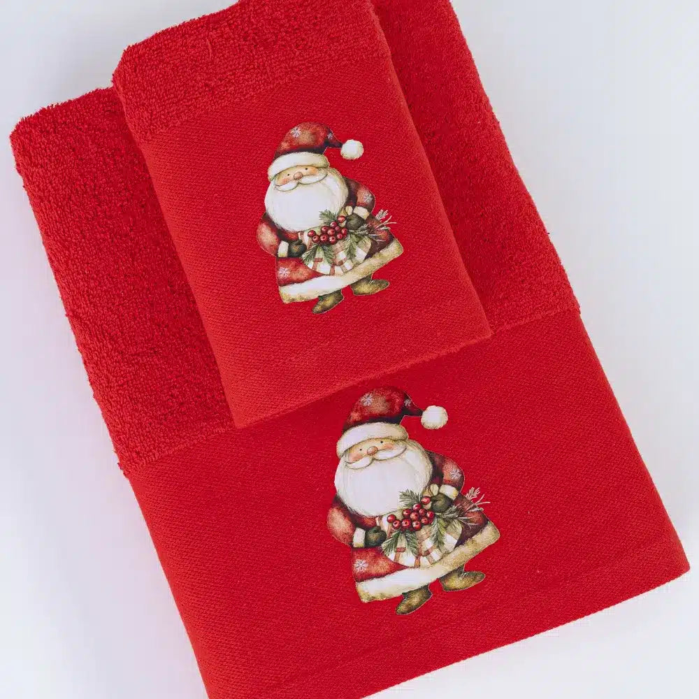 Πετσέτες Χριστουγεννιάτικες Σετ 2ΤΜΧ SantaWish