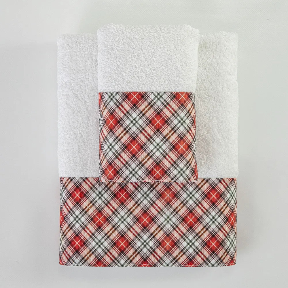 Πετσέτες Χριστουγεννιάτικες Σετ 2ΤΜΧ Tartan από την εταιρεία Borea Home Textiles