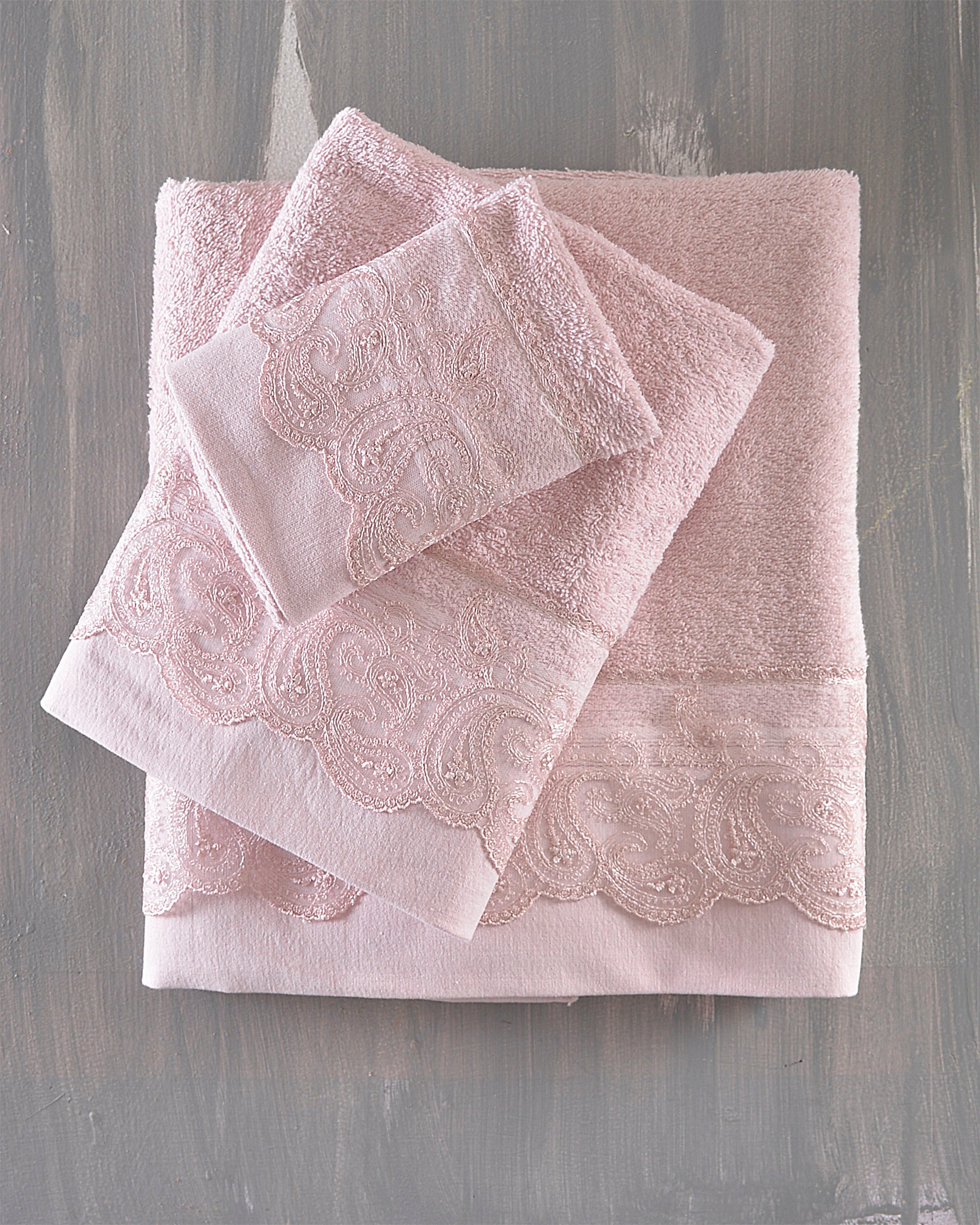ANIKA - Σετ πετσέτες 3 τεμ. Σετ 3 Τεμαχίων Σε Κουτί Ροζ 30 x 50, 50 x 90, 80 x 150 από την εταιρεία Rythmos Home