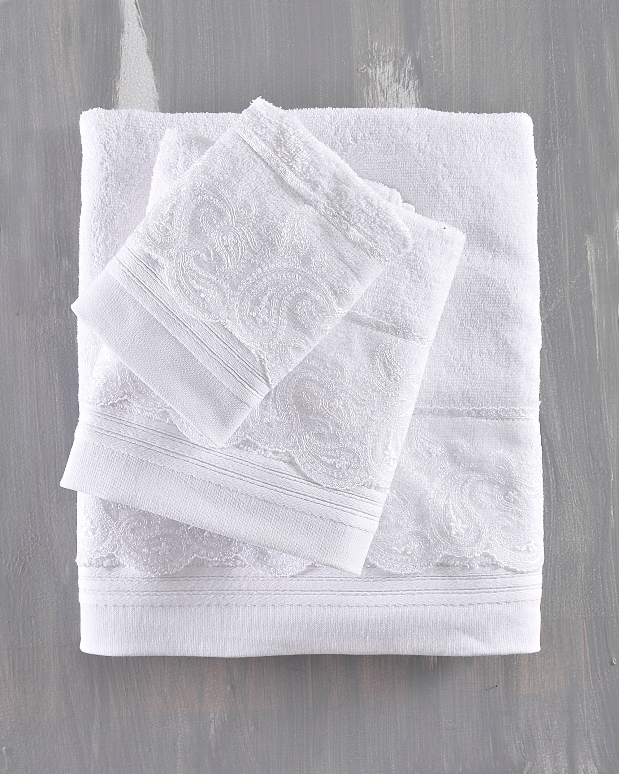ANIKA - Σετ πετσέτες 3 τεμ. Σετ 3 Τεμαχίων Σε Κουτί Λευκό 30 x 50, 50 x 90, 80 x 150 από την εταιρεία Rythmos Home