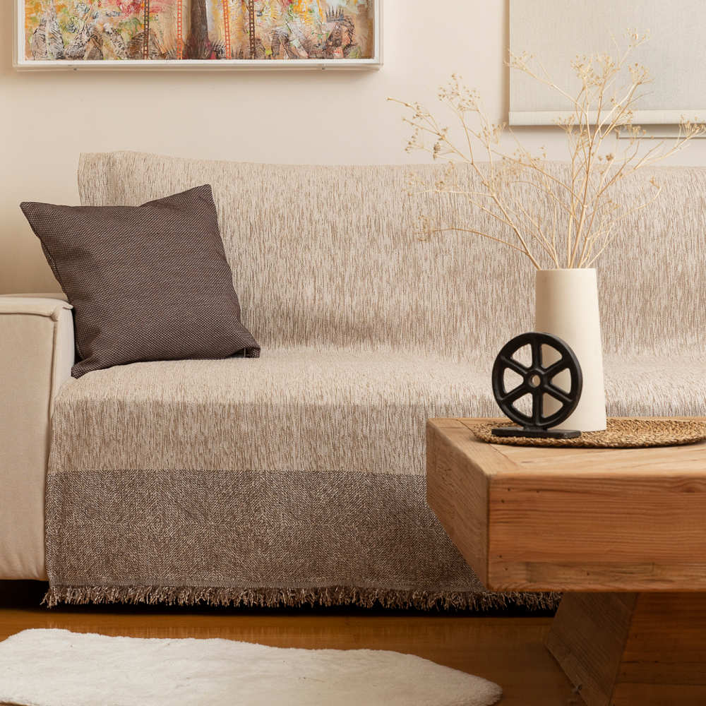 Ριχτάρι Σενίλ Τριθέσιο Square από την εταιρεία Borea Home Textiles