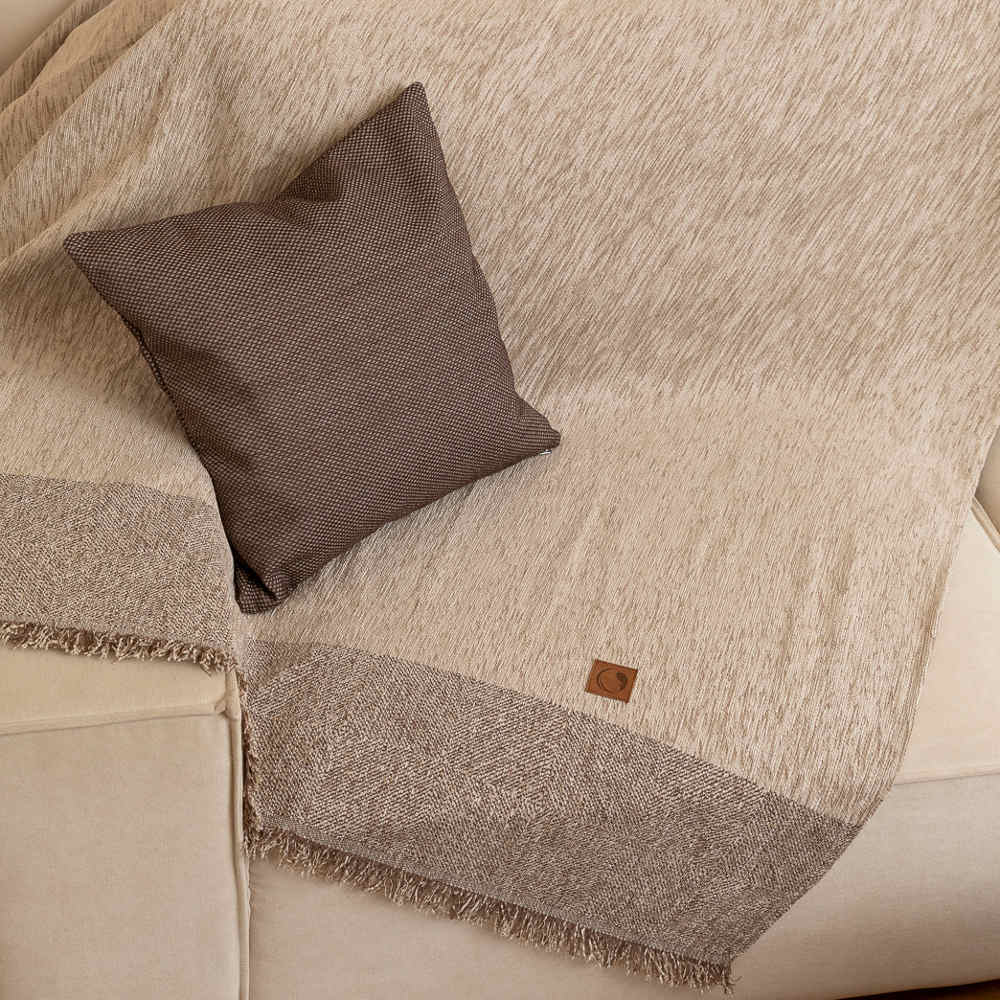 Ριχτάρι Σενίλ Τριθέσιο Square από την εταιρεία Borea Home Textiles