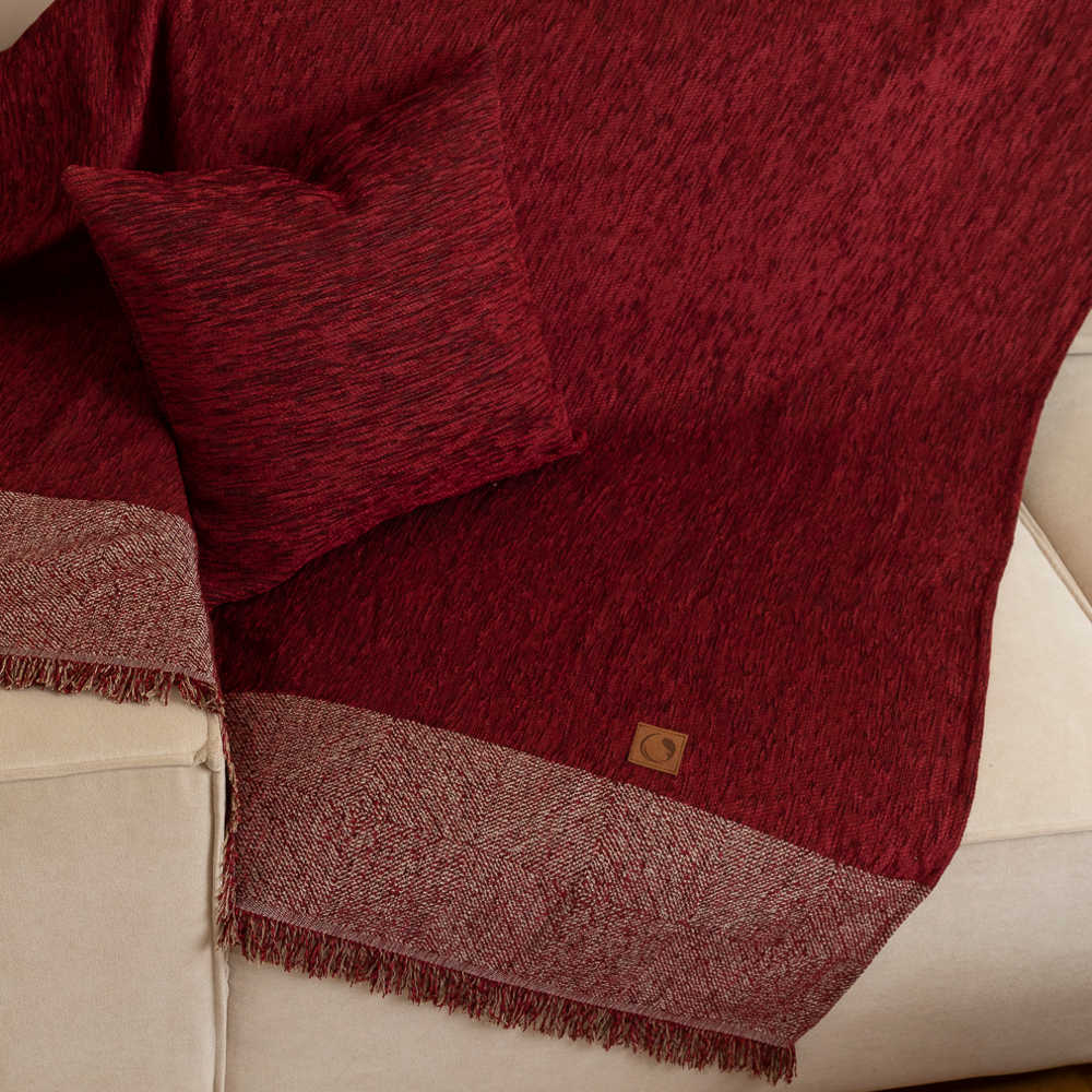 Ριχτάρι Σενίλ Τριθέσιο Square από την εταιρεία Borea Home Textiles