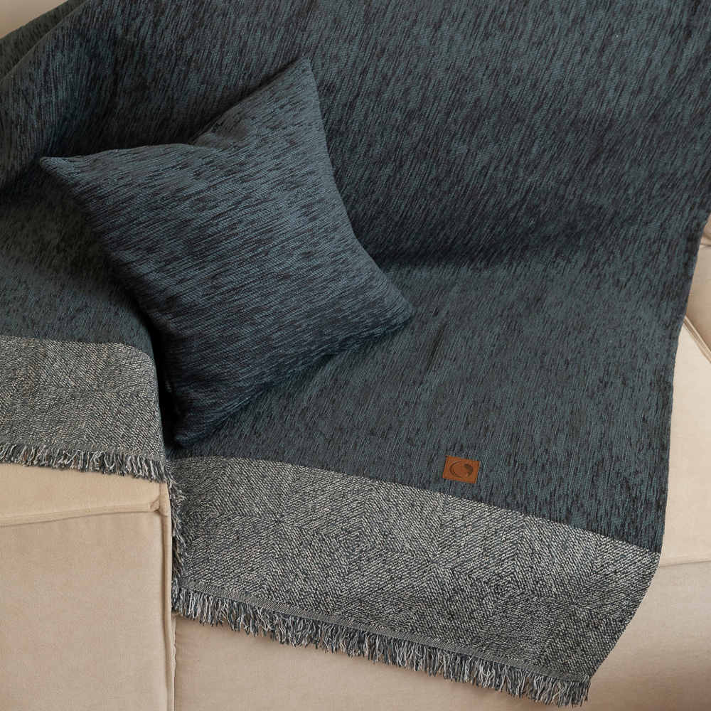 Ριχτάρι Σενίλ Πολυθρόνας Square από την εταιρεία Borea Home Textiles