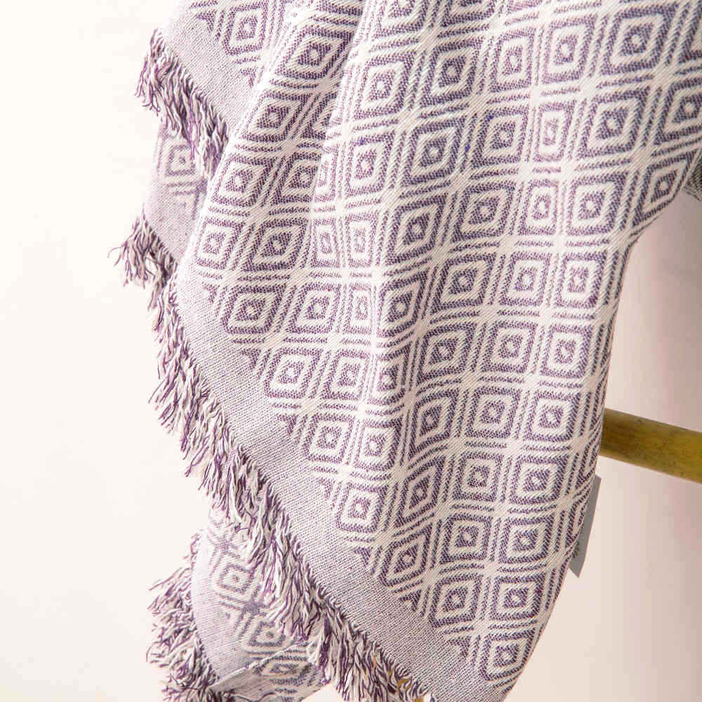 Ριχτάρι Βαμβακερό Τριθέσιο Ikat από την εταιρεία Borea Home Textiles