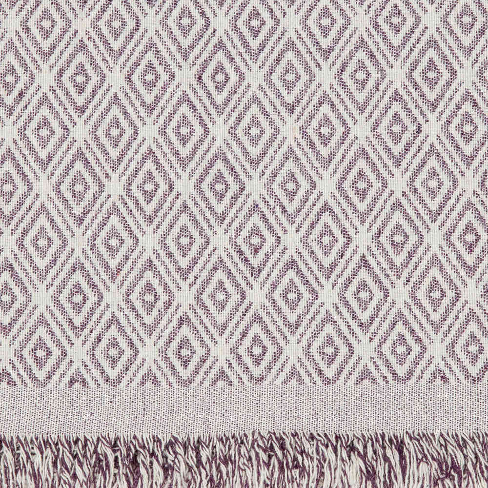 Ριχτάρι Βαμβακερό Διθέσιο Ikat Μωβ 180 x 250 cm ΔΙΘΕΣΙΟ από την εταιρεία Borea Home Textiles