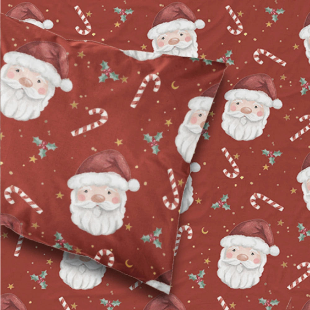 Σεντόνι Σετ 2ΤΜΧ Χριστουγεννιάτικο Άγιος Βασίλης Μονό από την εταιρεία Borea Home Textiles