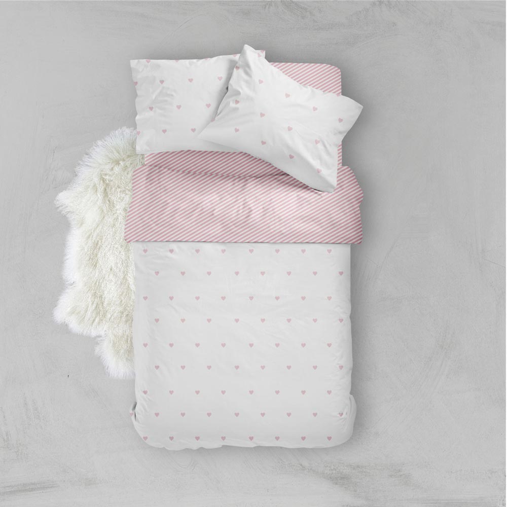 Σεντόνι Mix & Match Diagonal Διπλό Ροζέ 220 x 240 cm ΔΙΠΛΟ από την εταιρεία Borea Home Textiles