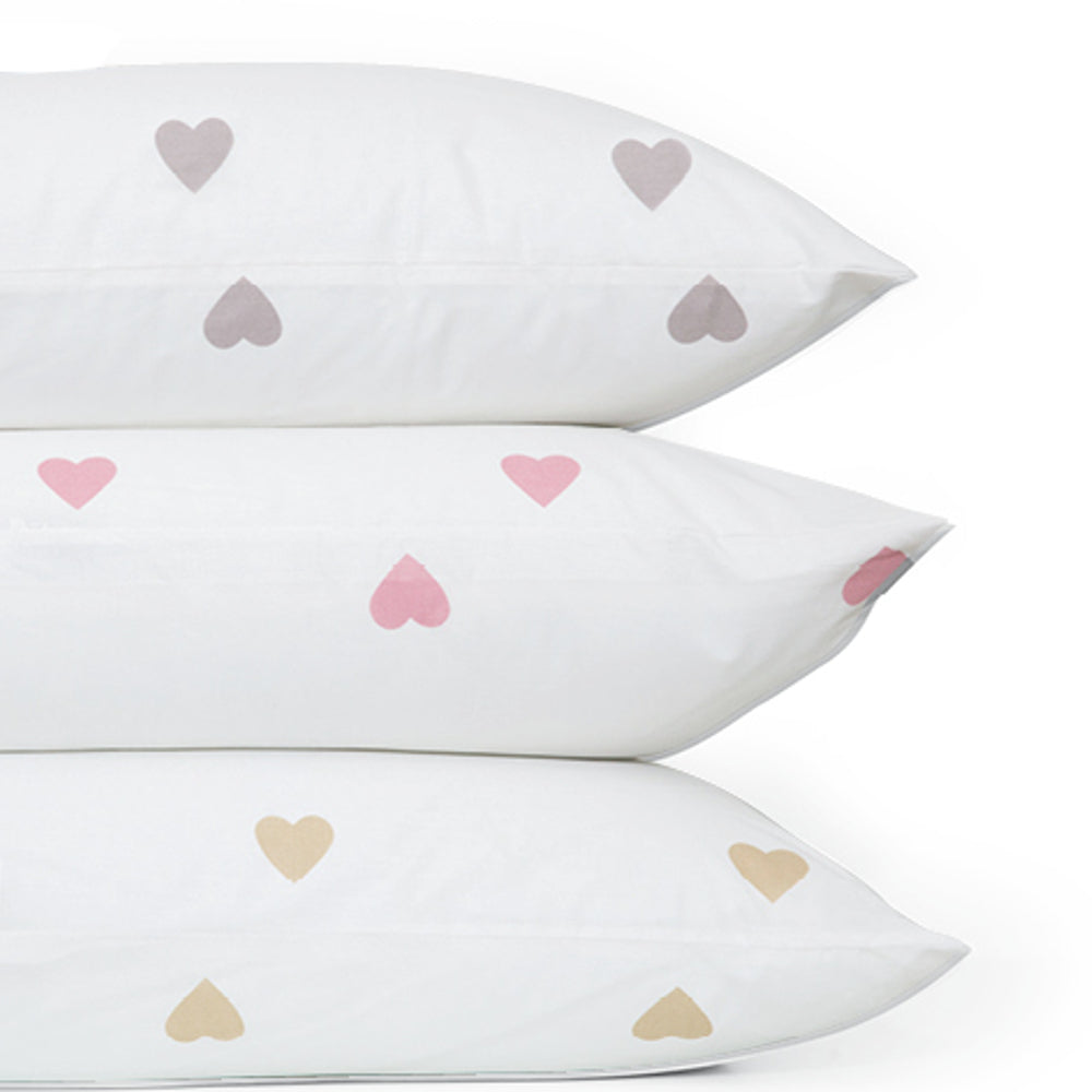 Ζεύγος Μαξιλαροθήκες Mix & Match Hearts Μπεζ (2) 50 x 70 cm 50 X 70 από την εταιρεία Borea Home Textiles