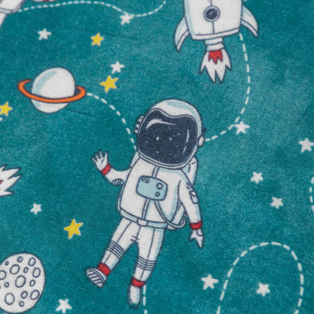 Σεντόνια Κούνιας Φανελένιο Σετ Αστροναύτης από την εταιρεία Borea Home Textiles