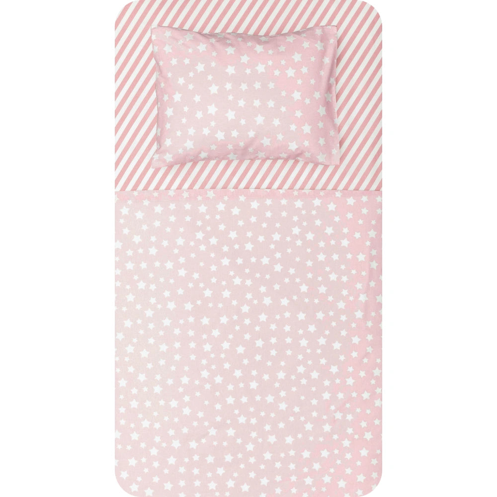 Σεντόνια Κούνιας Σετ Jingle Ροζ από την εταιρεία Borea Home Textiles