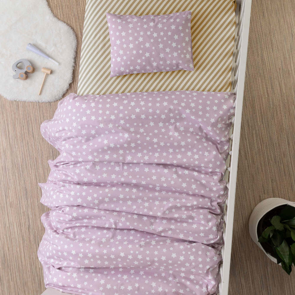 Σεντόνια Κούνιας Σετ Jingle Ροζ από την εταιρεία Borea Home Textiles