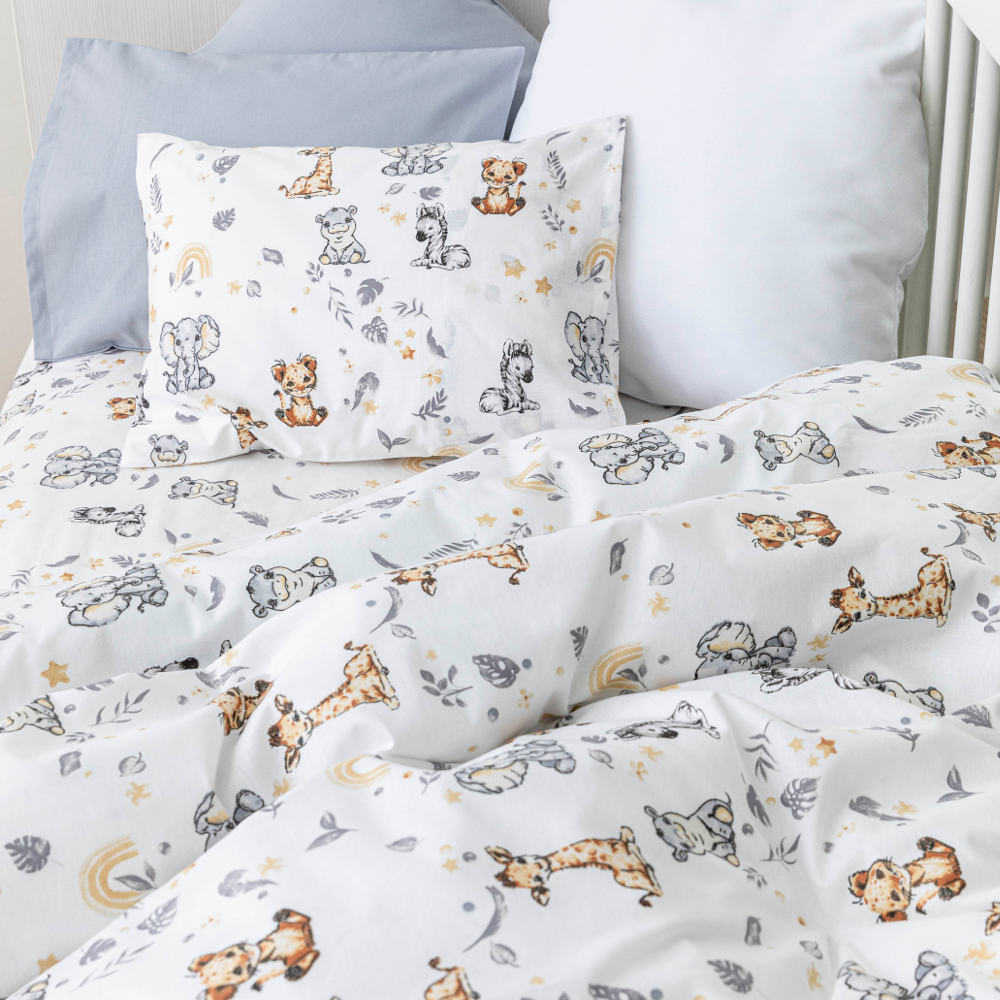 Σεντόνια Κούνιας Σετ Roar από την εταιρεία Borea Home Textiles